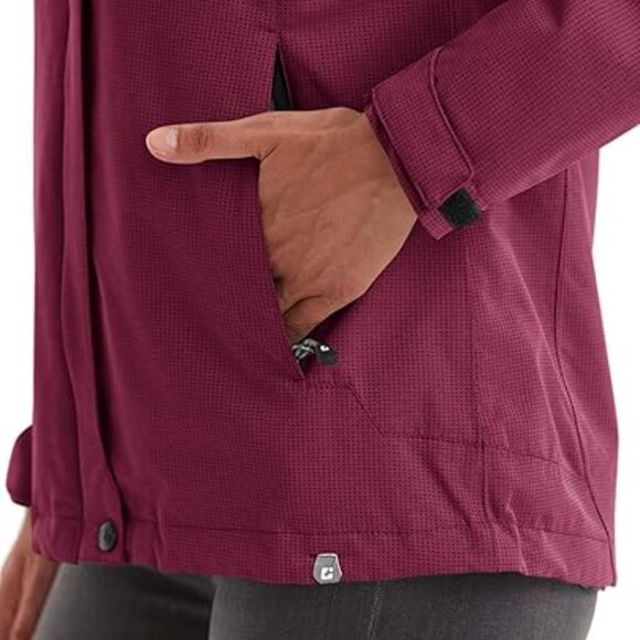 Killtec Women's Rainjacket with Zip-Off Hood sz. XL/16 - Picture 6 of 15